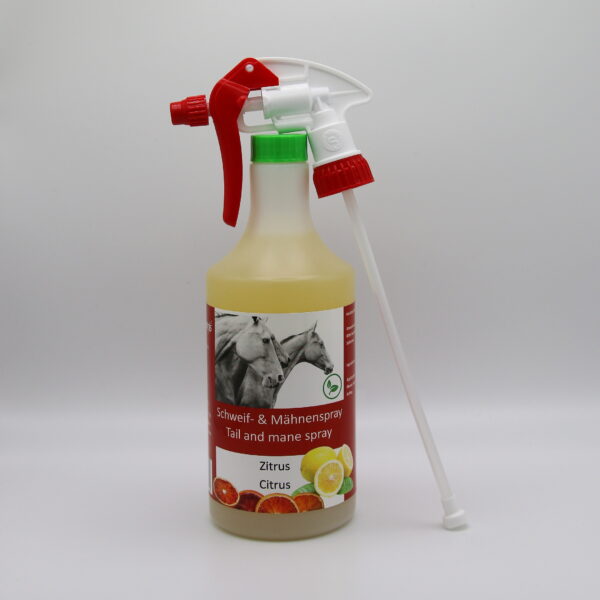 Schweif- & Mähnenspray - Zitrus - 750 ml - Sprühflasche – Bild 3